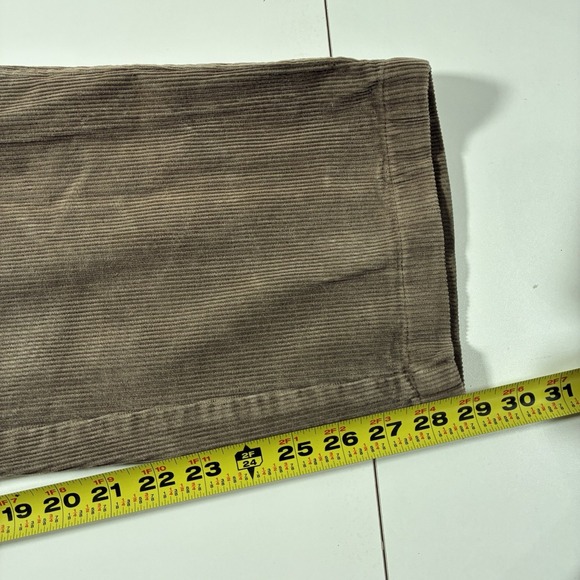 Vintage Brooks Brothers Corduroy Pants 33x29 Brown Relaxed 90s Old Money (34x32) - Picture 8 of 10